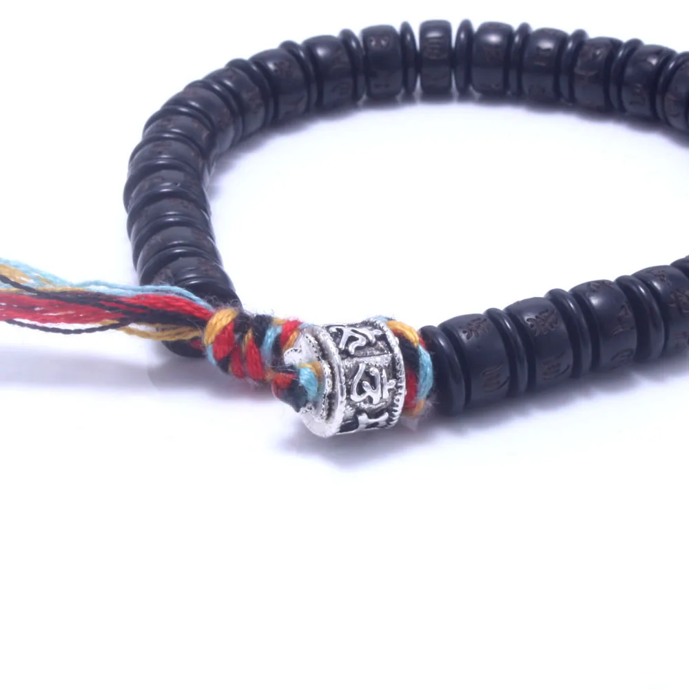 Тибетский буддийский ручной Плетеный счастливый мужской браслет для йоги