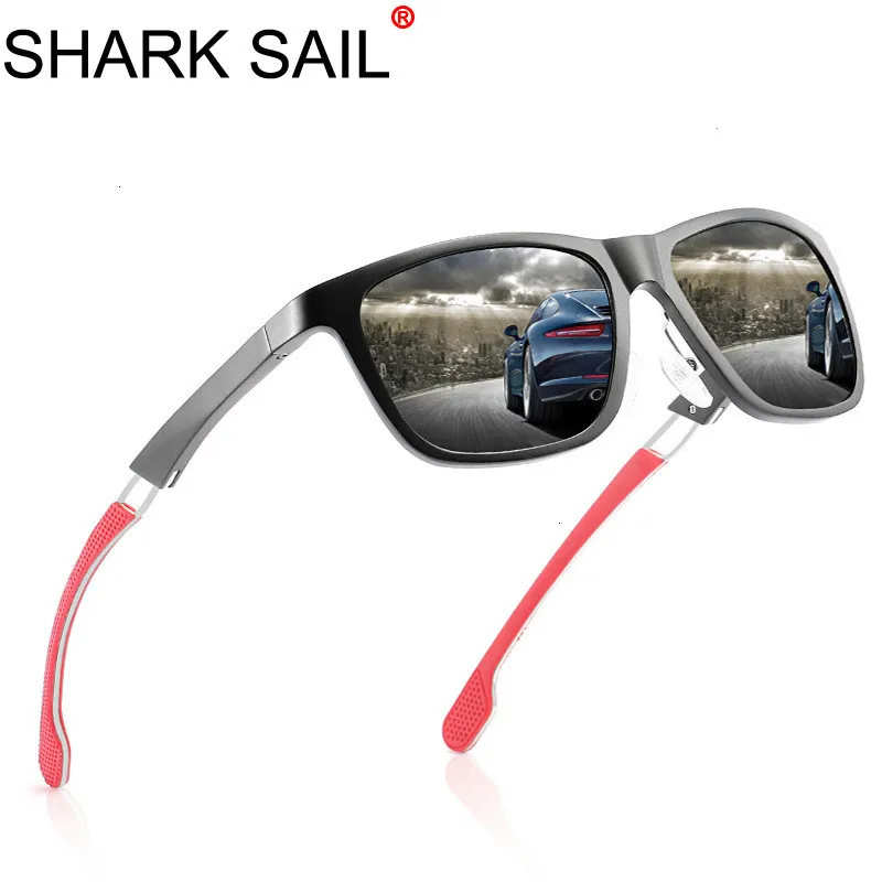 Акула парус поляризационные солнцезащитные очки для мужчин фирменный дизайн