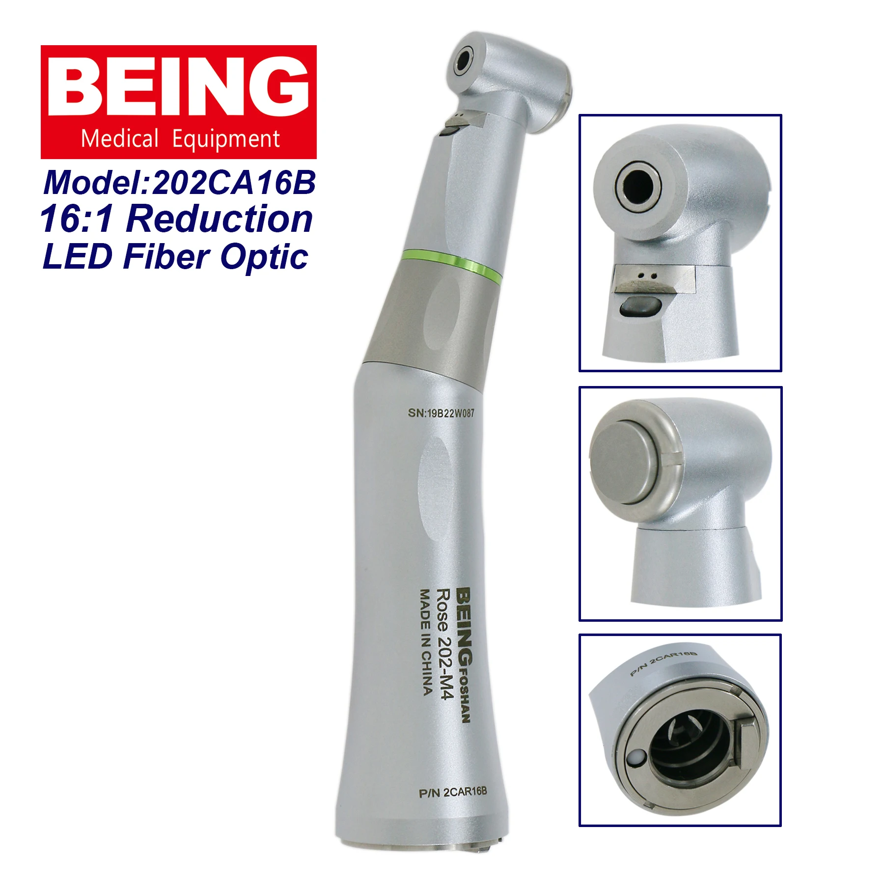 Стоматологический наконечник с углом понижения 16:1 низкоскоростная внутренняя