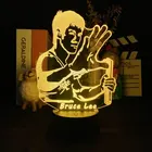 3D ночник в стиле китайского кунг-фу, светильник для спальни с Bluetooth, украшение для прикроватного столика, лампа для книг, боевые искусства, вентилятор, подарок, управление через приложение