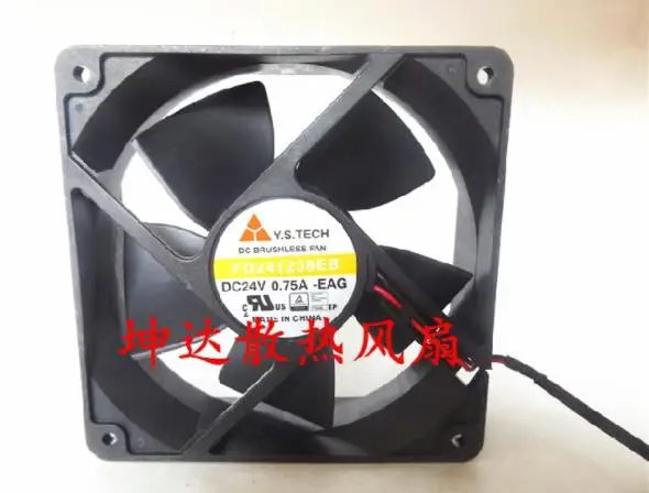 

FD241238EB 12038 12cm 24V 0.52A Dual ball bearing cooling fan 3000RPM 135CFM