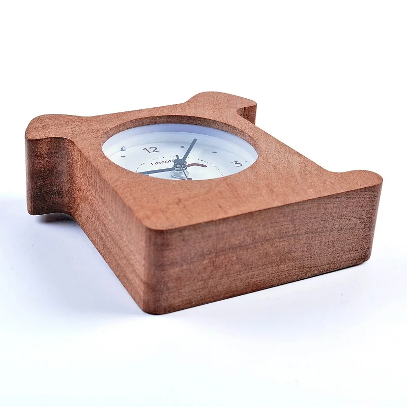 Современный будильник для собаки с подсветкой деревянный Настольный светильник