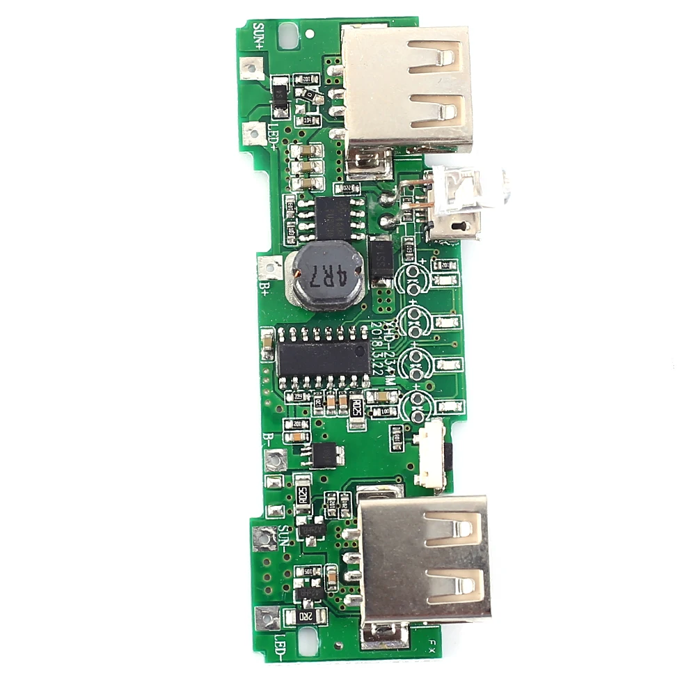 Модуль повышения мощности мобильного телефона с двойным USB дисплеем 5 В 2 А