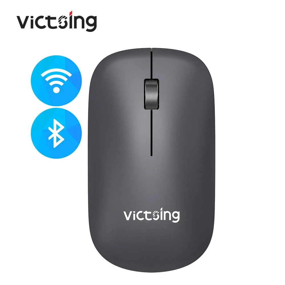 

VicTsing 2.4GHz Wireless Bluetooth Mouse Dual Mode Portable Mobile Optical Mice with Ultra-slim Design Silent Click 5 levels DPI