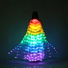 1 шт., реквизит для сцены, Светодиодные Крылья для женщин, аксессуары для танцев, Светодиодные Крылья для танцев для взрослых, Светодиодные Крылья для танцев радужного цвета без палочек