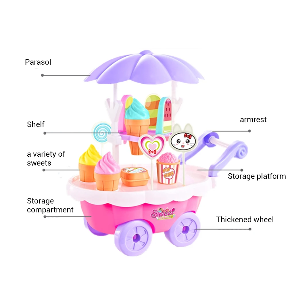 28 шт./компл. детская одежда с принтом в виде мороженого для девочек игрушечная