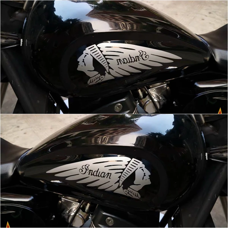 Индийская голова пера скульптурный стиль мотоциклетные топливные баки наклейки
