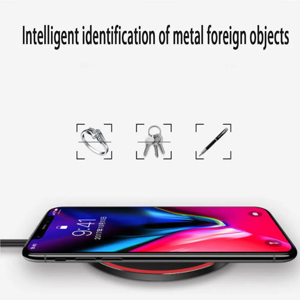 Qi Беспроводное зарядное устройство для samsung Xiaomi Redmi Iphone huawei Honor Nokia Oneplus Универсальное зарядное устройство портативное тонкое зарядное устройство