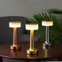 retro bar table lamp led desktop night light rechargeable creative touch metal table lamp eye protection bedside lights mesa luz