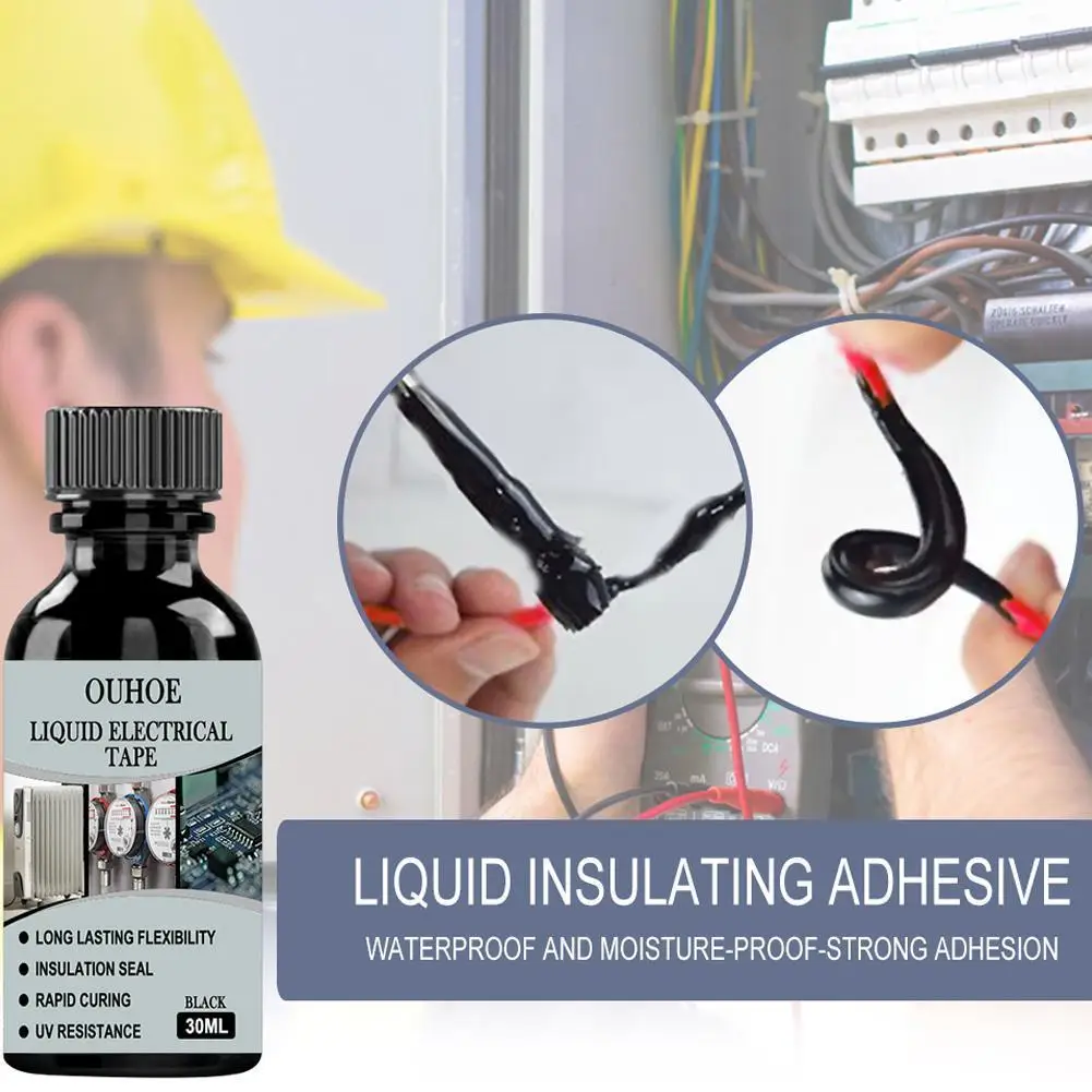 

30/50ml Insulating Glue Paste Waterproof Fix Dry Glue Tape Liquid Tube Insulation Sealing Sealant Electrical Fast Insulatio R0l4