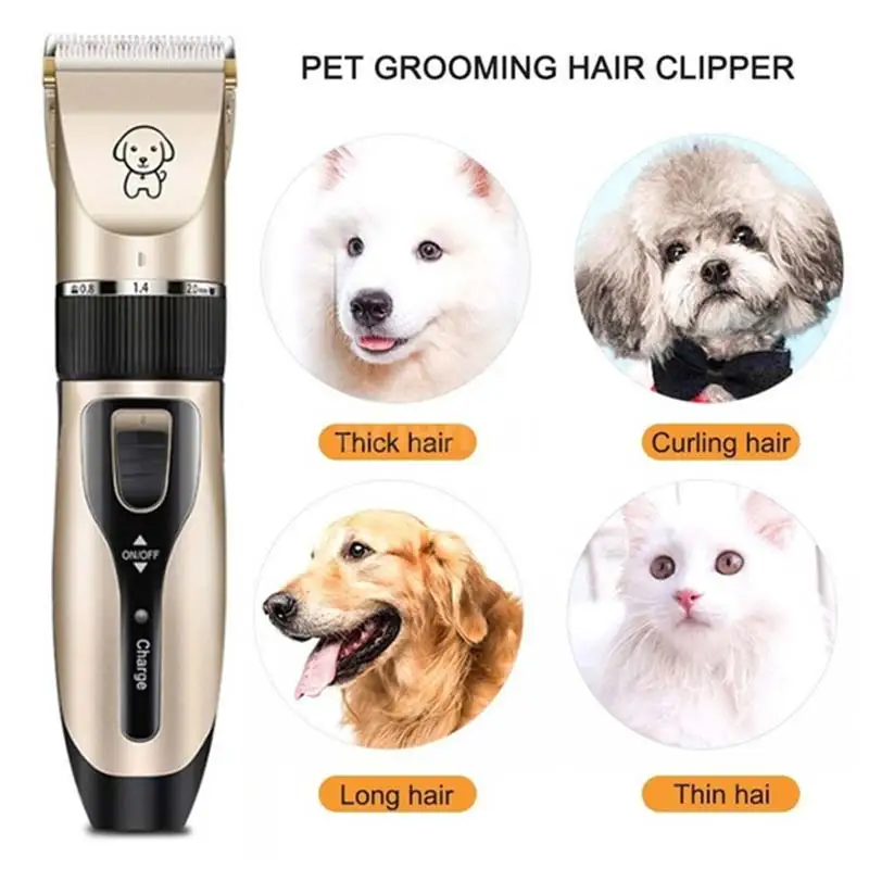 

Rechargeable Pet Dog Hair Trimmer Low Noise Professional Cat Animal Hair Clipper Remover Cutter Grooming Shaver Set Hair Clipper