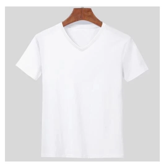 

Men's large T-shirt V-neck short-sleeved shirt casual loose black gray white