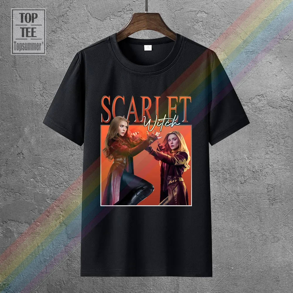 

Винтажная Футболка Алая ведьма Ванда Maximoff, футболка Wanda Vision, топ-рубашка (3)