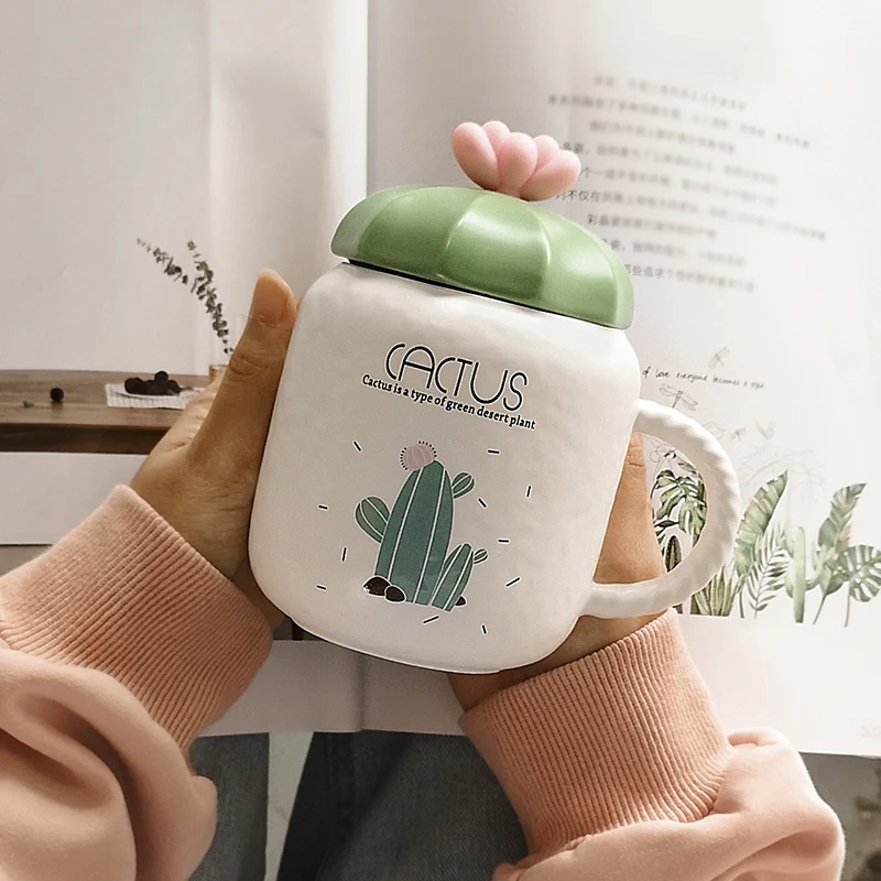 Керамика милый Кофе кружка с крышкой простые офисные утепленная &quotдрузья&quot