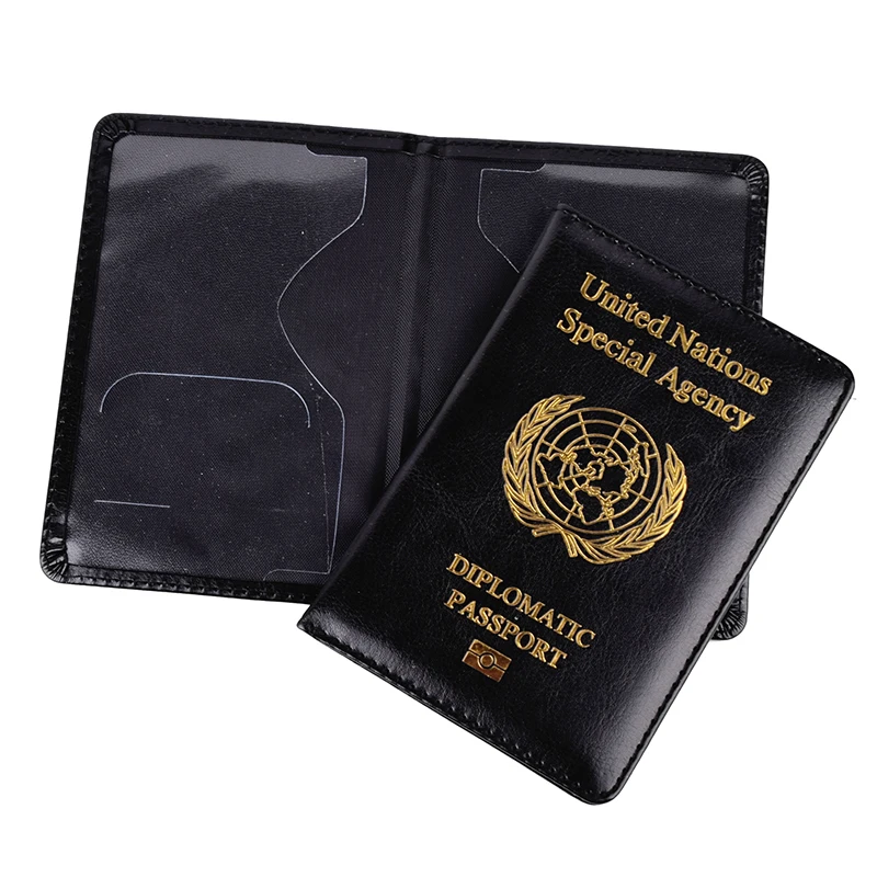

Travel Passport Cover Of United Nations Diplomatic Passport Holder Special Agency Card Protector Case PU Leather Men Women