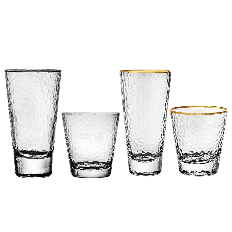 Buy Creative Hammered Glass Juice Water Cup Cocktail Glasses Whisky on