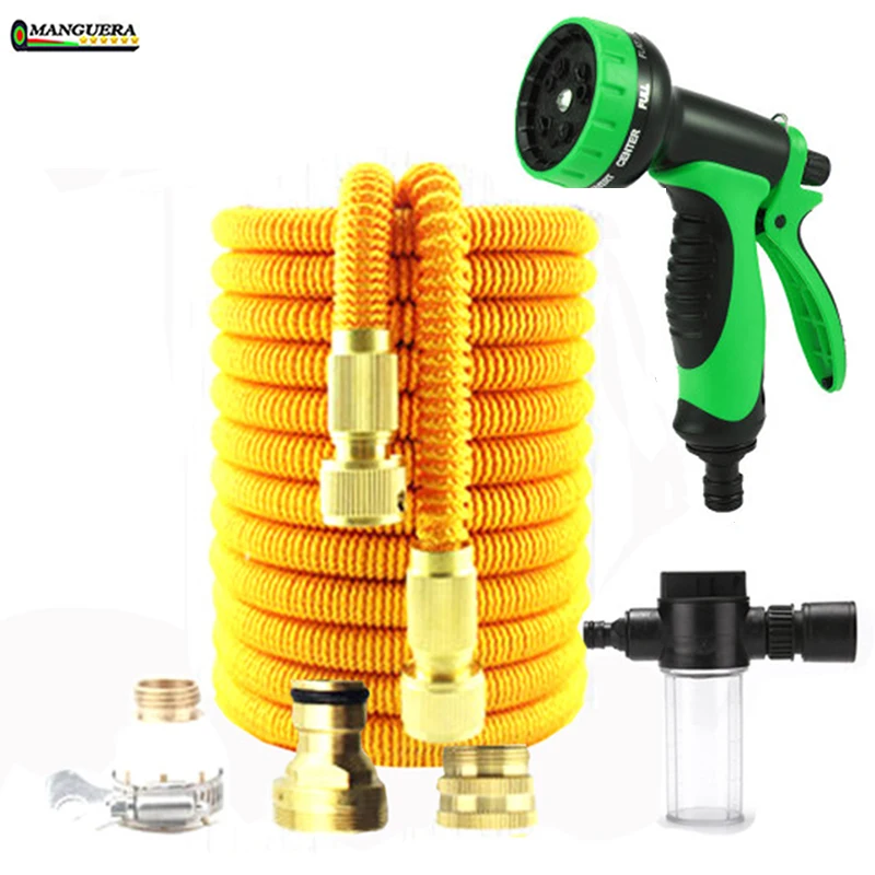 Телескопический садовый шланг волшебный для мойки автомобилей под высоким