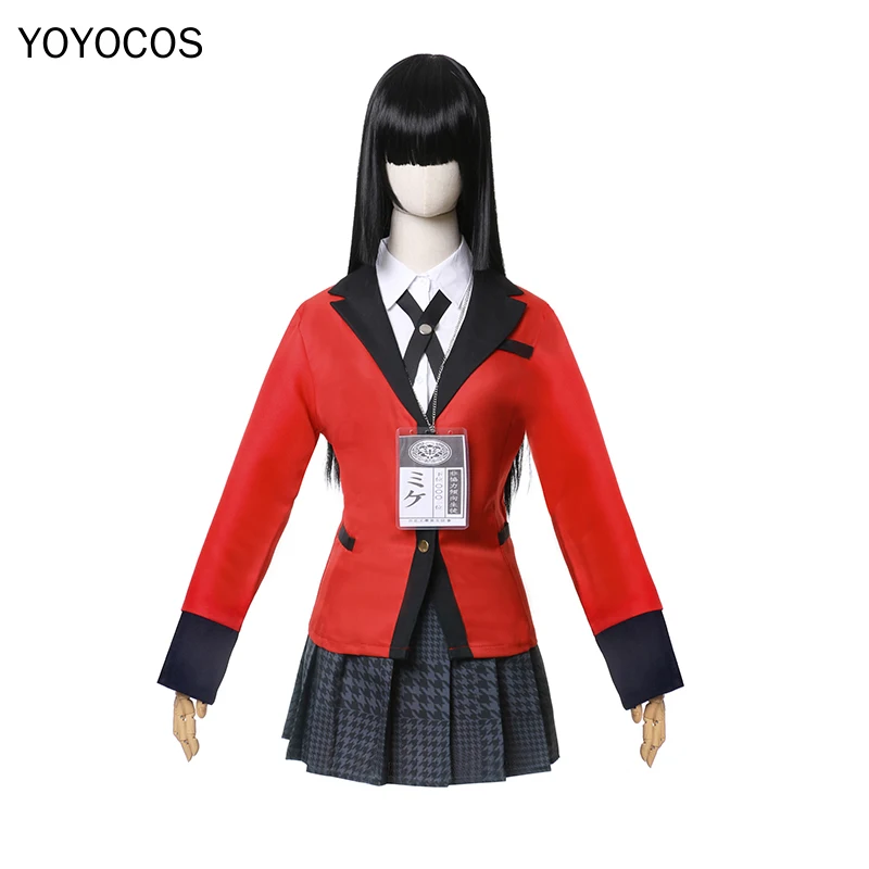 

YOYOCOS Anime Kakegurui Yumeko Jabami Cosplay Costume Japanese High School Uniform Halloween Party Costumes For Women Girls