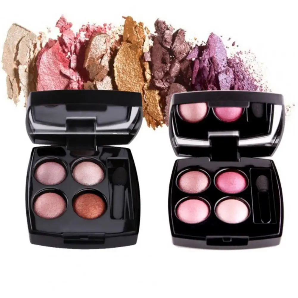 Профессиональная Красивая перламутровая палитра теней для век 4 цветов девушек |