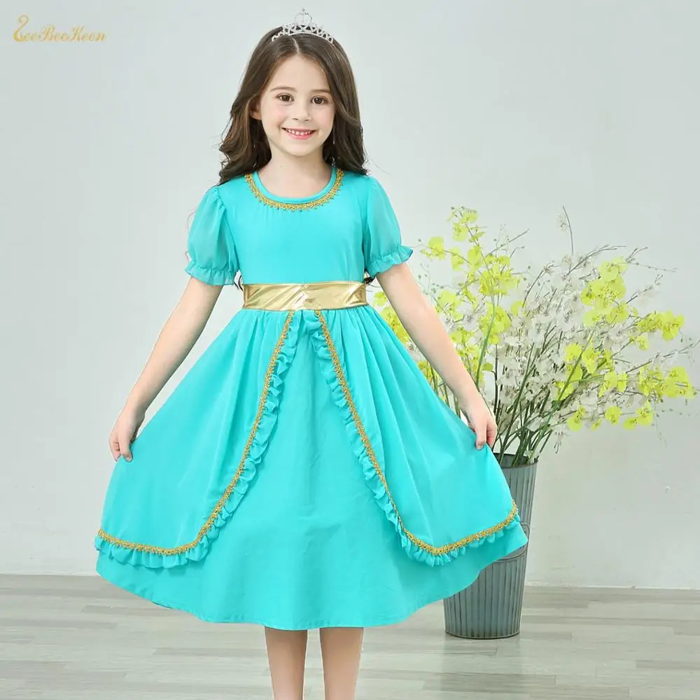 Костюм жасмин для косплея Детский костюм на Хэллоуин платье костюмированной