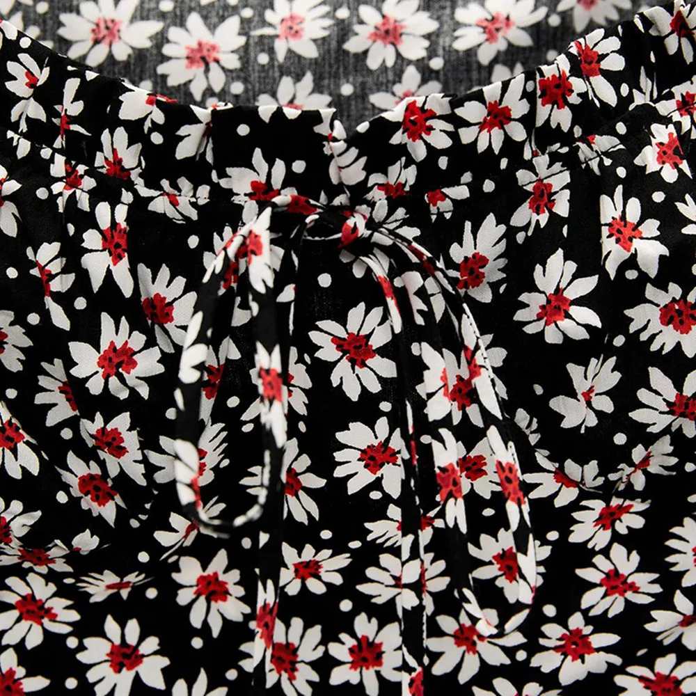 

2021 ZA summer new women's fashion retro daisy print mini dress RA 9878093 9878/093