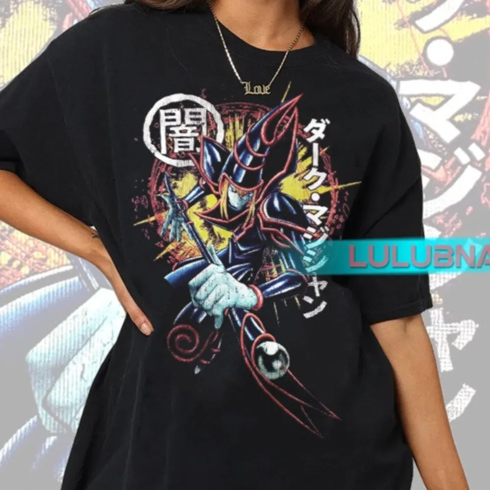 Винтажная футболка унисекс Dark с волшебником Yu-Gi-Oh kunyit365 | Мужская одежда