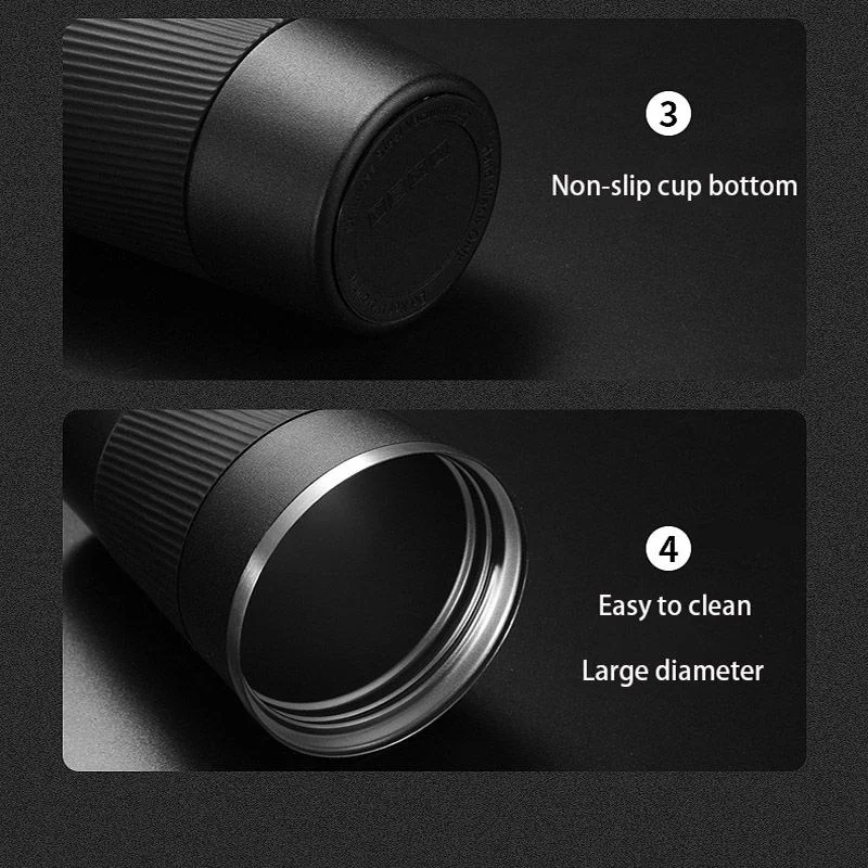 

380ml/510ml Double Stainless Steel Coffee Thermos Mug with Non-slip Case Car Portable Vacuum Flask Travel Insulated Water Bottle
