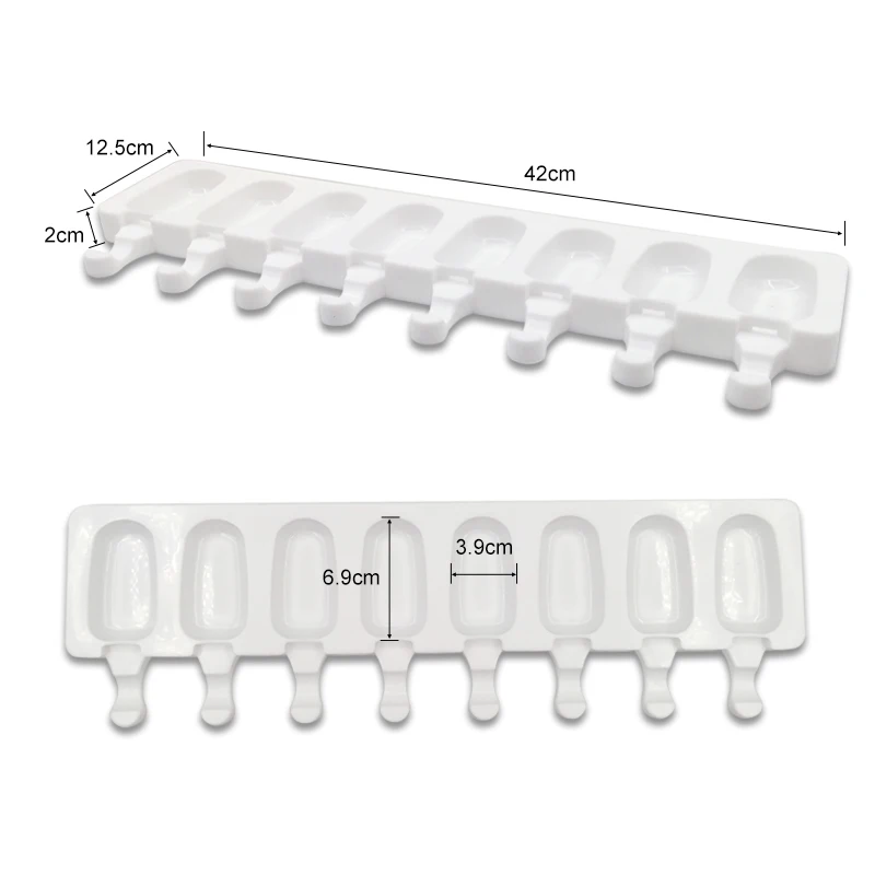 8 ячеек форма для мороженого силиконовые толстые материалы формы сделай сам льда