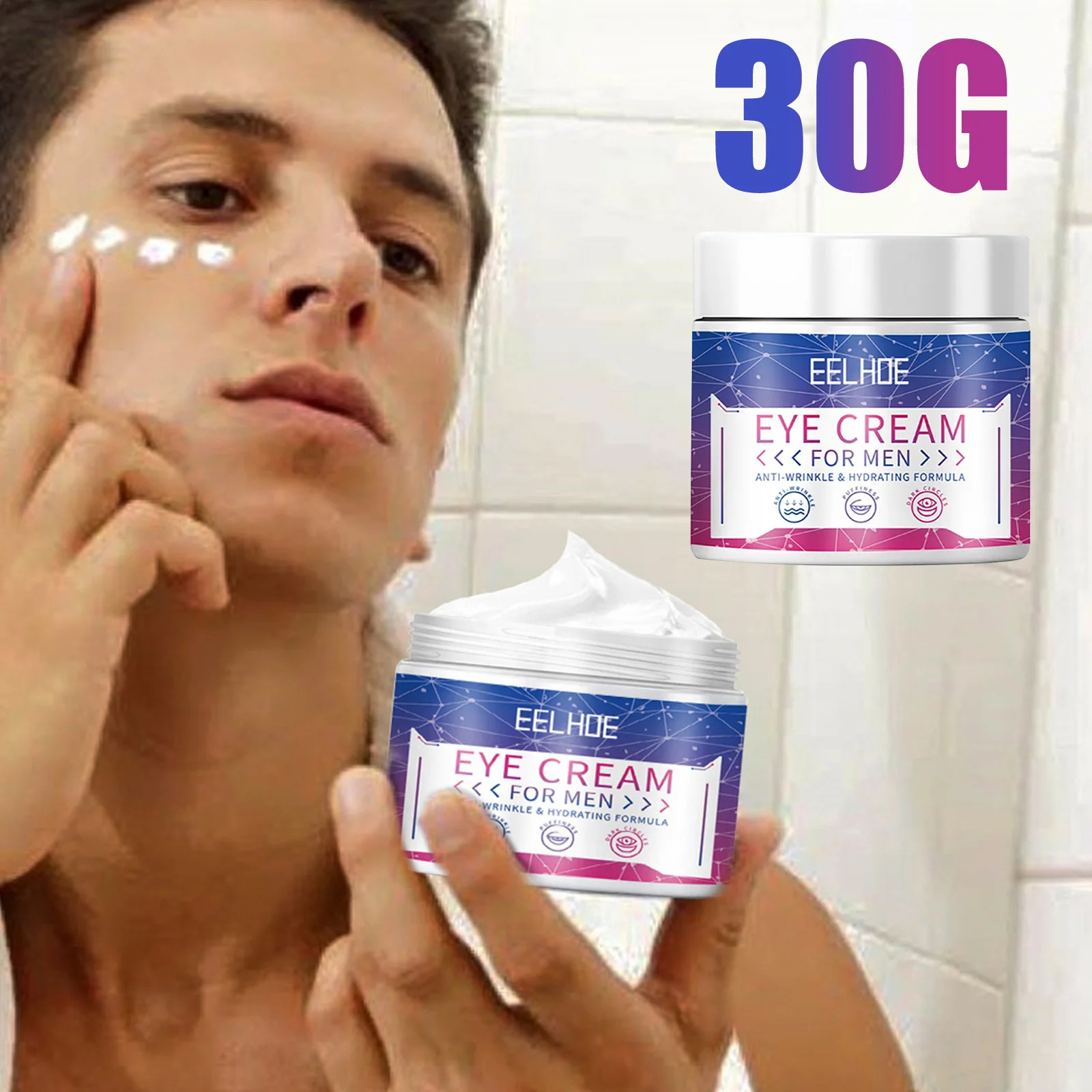 

Men's Eye Cream 30ml Day And Night Care Eye Face Remove Eye Bags Black Eye Circle Puffiness Anti-wrinkle Eye Cream Moisturizing