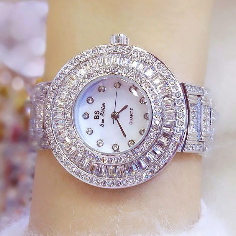 2019 модные брендовые часы со стразами женские роскошные золотые браслет