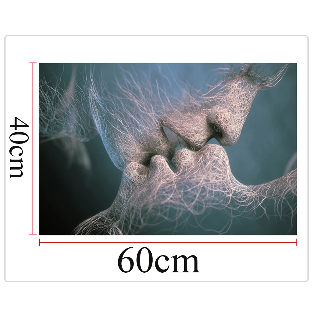 Абстрактное искусство исследование любовь поцелуй домашнее ремесло холст