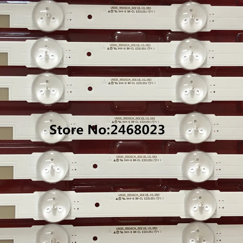 Новый комплект 18 шт. светодиодных лент для подсветки Sam sung UE55JU6800K UE55JU6870U V5DR_550SCA_R0