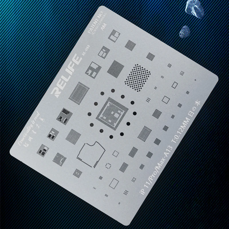 Стальной сетчатый трафарет RELIFE для iPhone 11 Pro Max BGA риболл A13 процессор ОЗУ Nand Flash IC