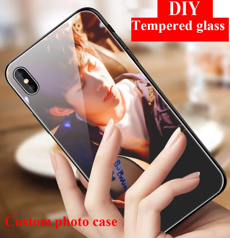 Cover in vetro temperato con foto personalizzate per Huawei P20 Lite P30 Pro P40 P50 Honor 10 Lite 8S 8X 20S 10i 20i Y5 Y9S Y9 Prime Play Case