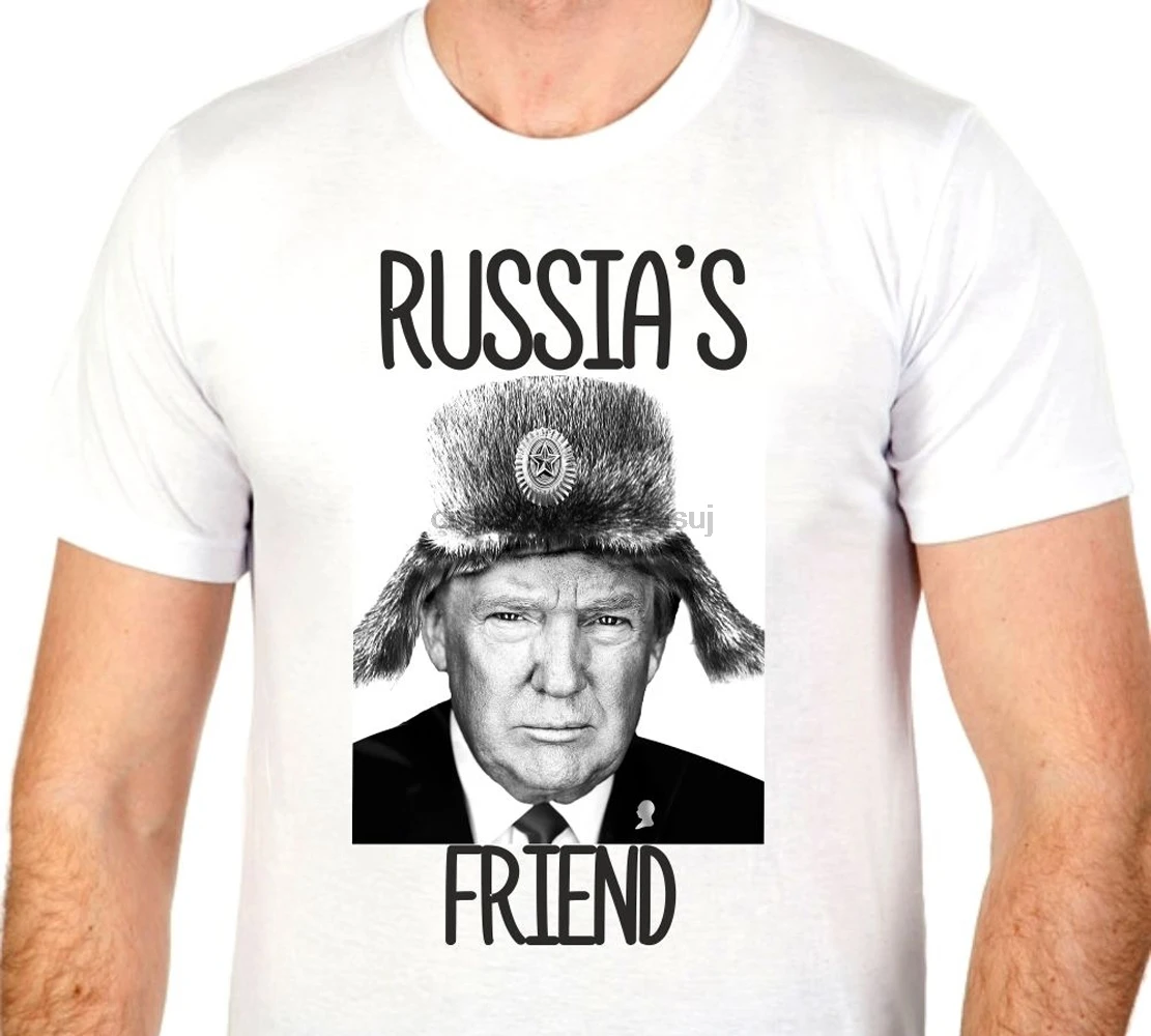 2019 весенне летние футболки с русским человеком изображением путиного Трампа