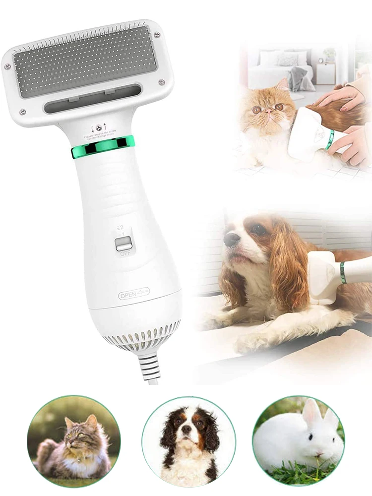 2 в 1 Портативный сушилка для собак собака фен волос и расческа щетка домашних