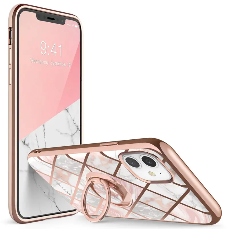 Фоточехол для iphone 11 (2019) Cosmo тонкий мраморный чехол со встроенным вращающимся