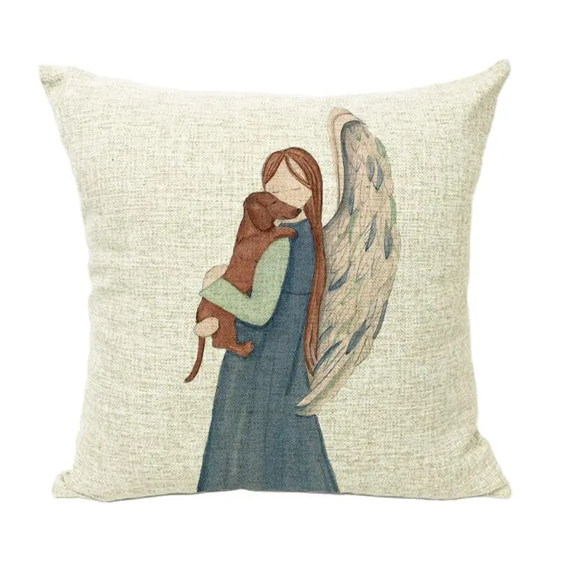 45*45 см крылья мультфильм Подушка для девочки набор милая собака животное спальня