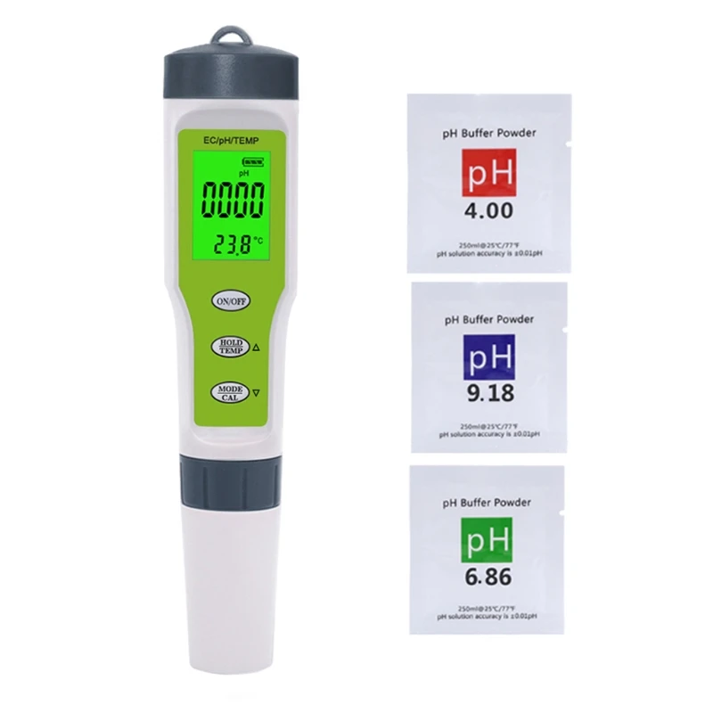 

Portable Ph/ec/temp 3 In 1 Test Pen Handheld Ph Value Ph Meter TEMP / Ec Water Quality Tester Pool Test