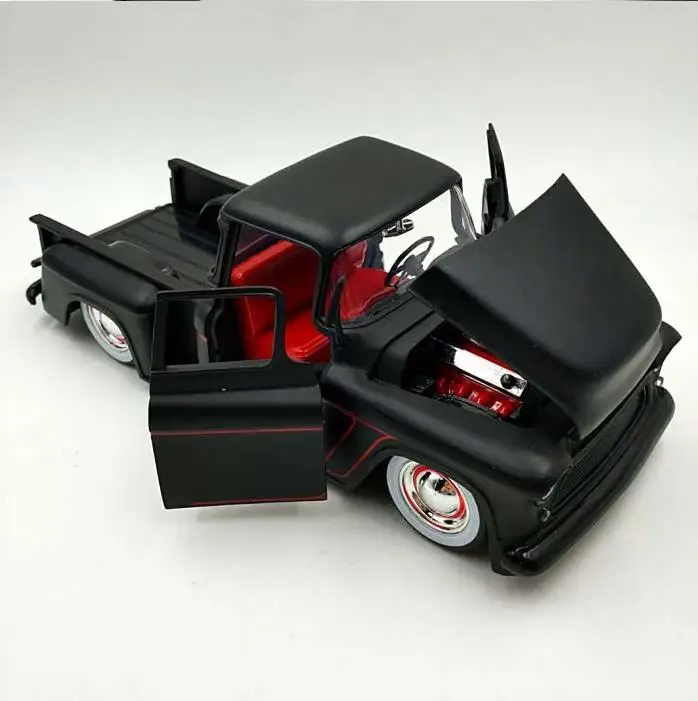 1:24 сплав модель автомобиля, 1955 Chevrolet пикап грузовик сплава Модель автомобиля, съемные шины, дверь openable игрушечный автомобиль