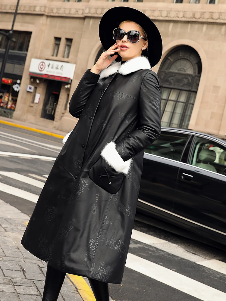 Женское пальто из 100% натуральной овчины зимняя куртка на утином пуху с