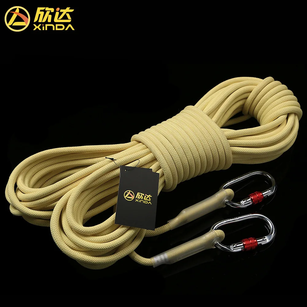 P302-8mm Cable drop equipment Kevlar wear-resistant rock climbing rappelling rope static rope climbing rope outdoor safety rope