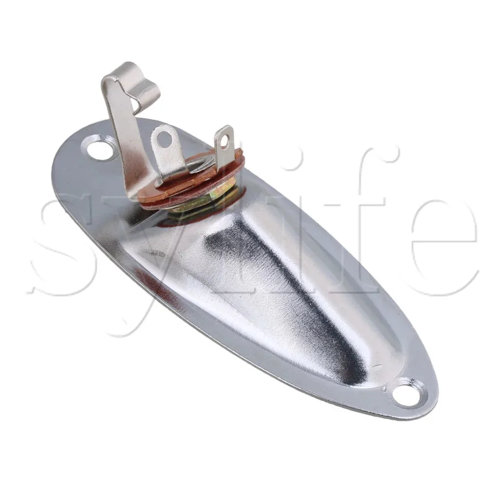 chrome boat ausgang jack platte buchse für e gitarre free global shipping
