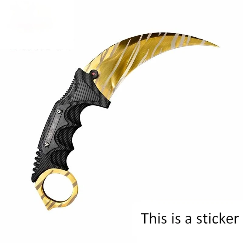 

13cm for CS GO Karambit Knife Graphics Car Stickers Colorful Fashion Laptop SUV JDM Camper Waterproof Vinyl Decals