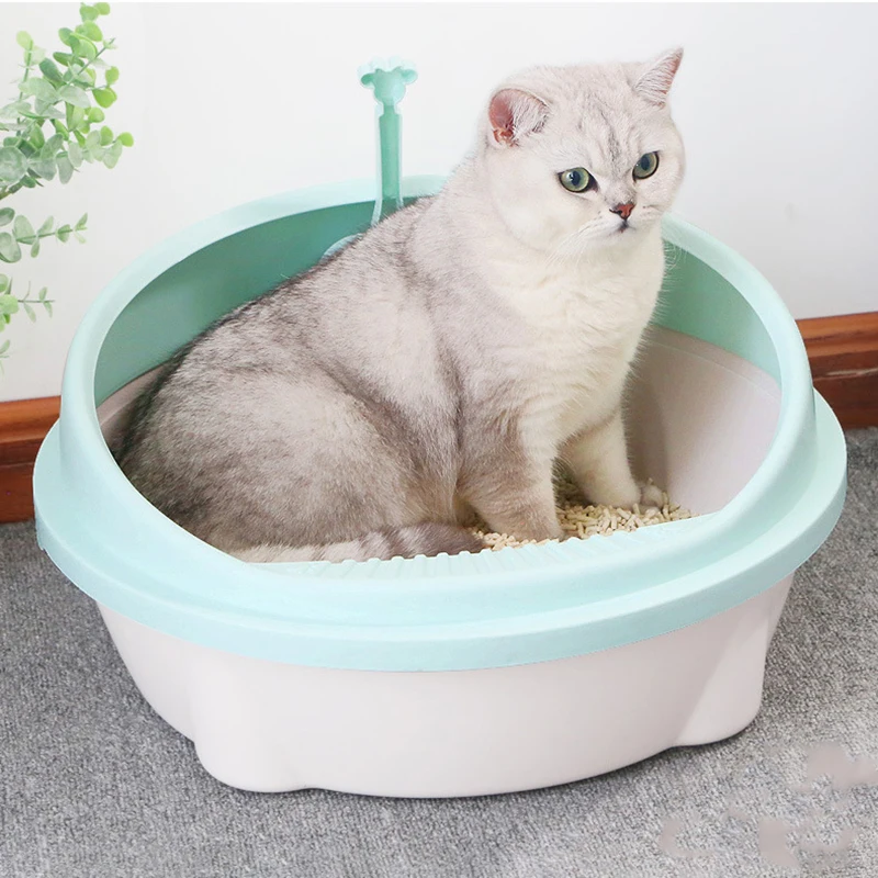 

Pet Dog Toilet Cat Litter Box Tray Teddy Splash-Proof Toilet With Cat Litter Scoop Puppy Cat Indoor Semi-Enclosed Litter Box
