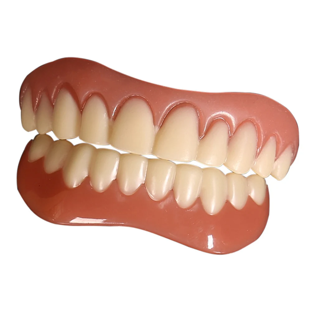 

Fake Teeth Instant Smile Teeth Cosmetic Silicone Upper/Lower False Teeth Perfect Laugh Veneers Dentures Paste Oral Hygiene Tools