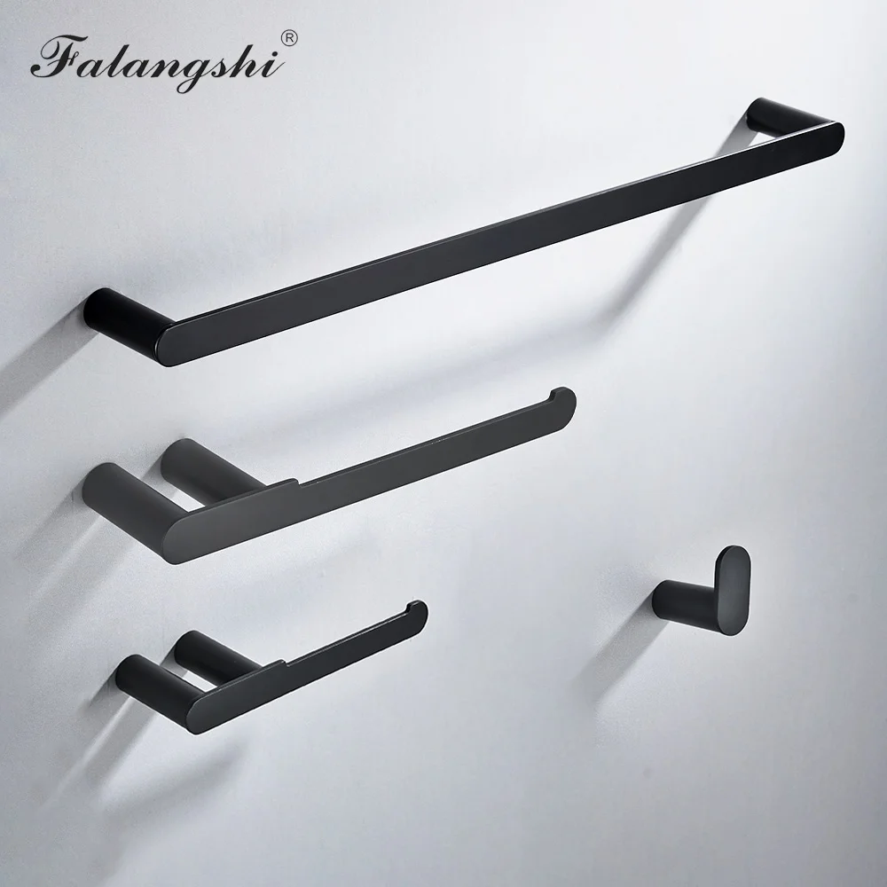 Набор аксессуаров для ванной комнаты черный крючок халата настенный аксессуар