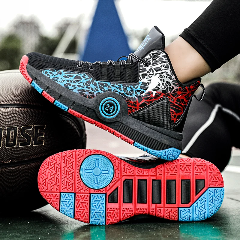 

High Top Basketball Shoes Men Outdoor Breathable Damping Sports Shoes Women Basketball Sneakers Trend Street Basket Combat Boots