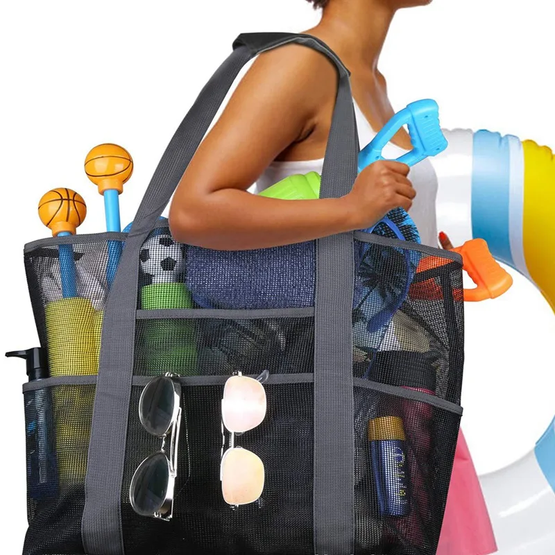 

Travel Mesh Storage Handbag Swimming Beach Bag Mesh Cloth Storage Bag