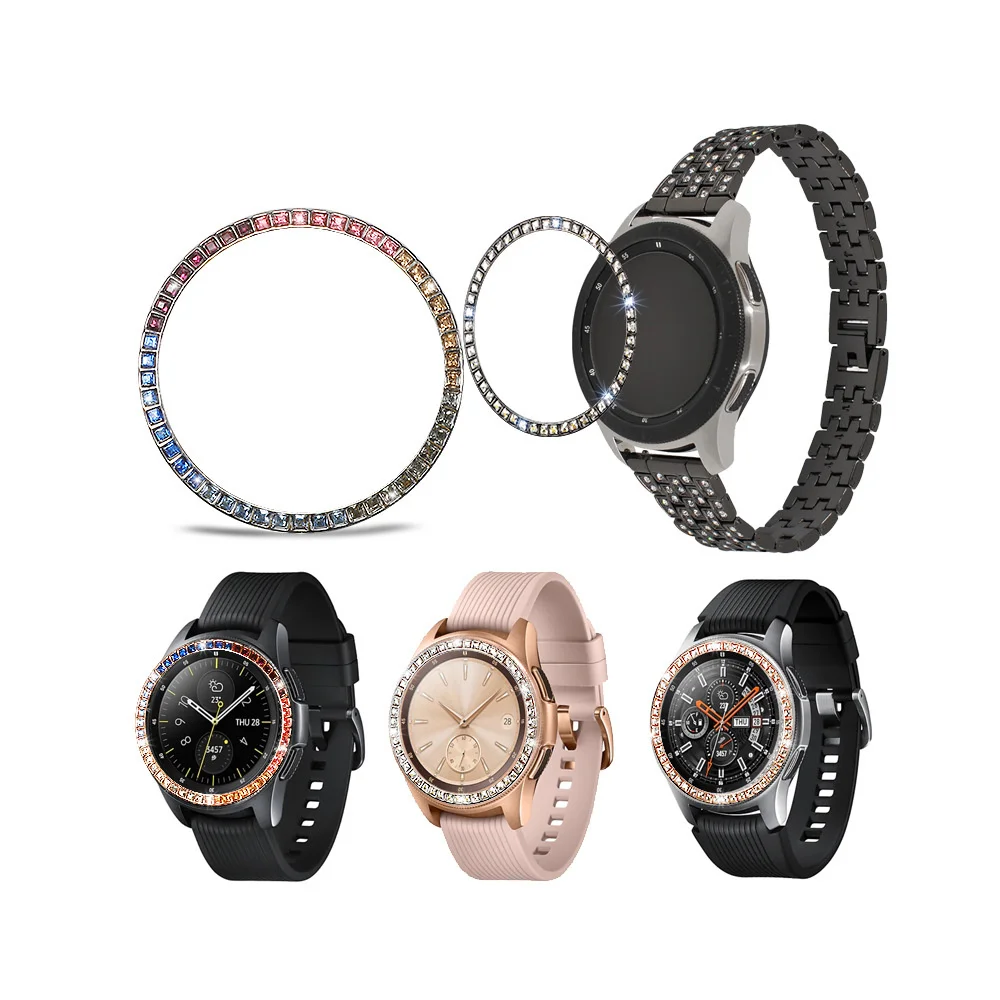 Кольцо для часов Samsung Galaxy Watch 42 мм 46 с цветными бриллиантами сменный аксессуар
